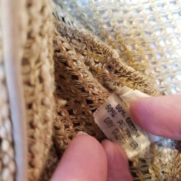 URSULA OF SWITZERLAND Weave Open Front Blazer Small - Picture 5 of 8